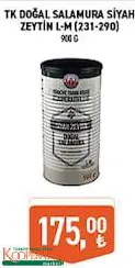 TARIM KREDİ BİRLİK DOĞAL SALAMURA SİYAH ZEYTİN L-M 900 G TARIM KREDİ BİRLİK DOĞAL SALAMURA SİYAH ZEYTİN L-M 900 G